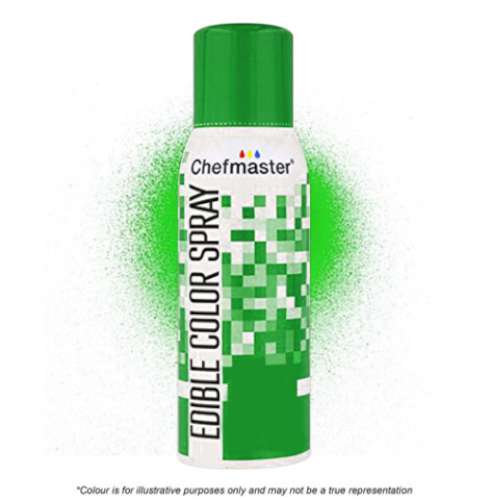 Chefmaster Edible Spray Colour - Green - Click Image to Close